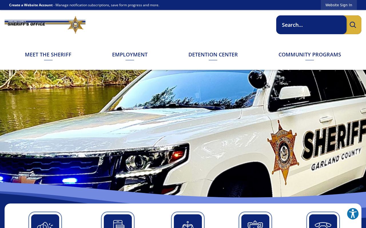 Garland County Sheriff's Office and detention contact information